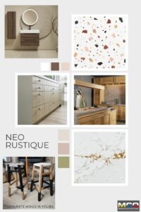 Mood board de l'été 2024, mise en valeur de la décoration Néo-rustique